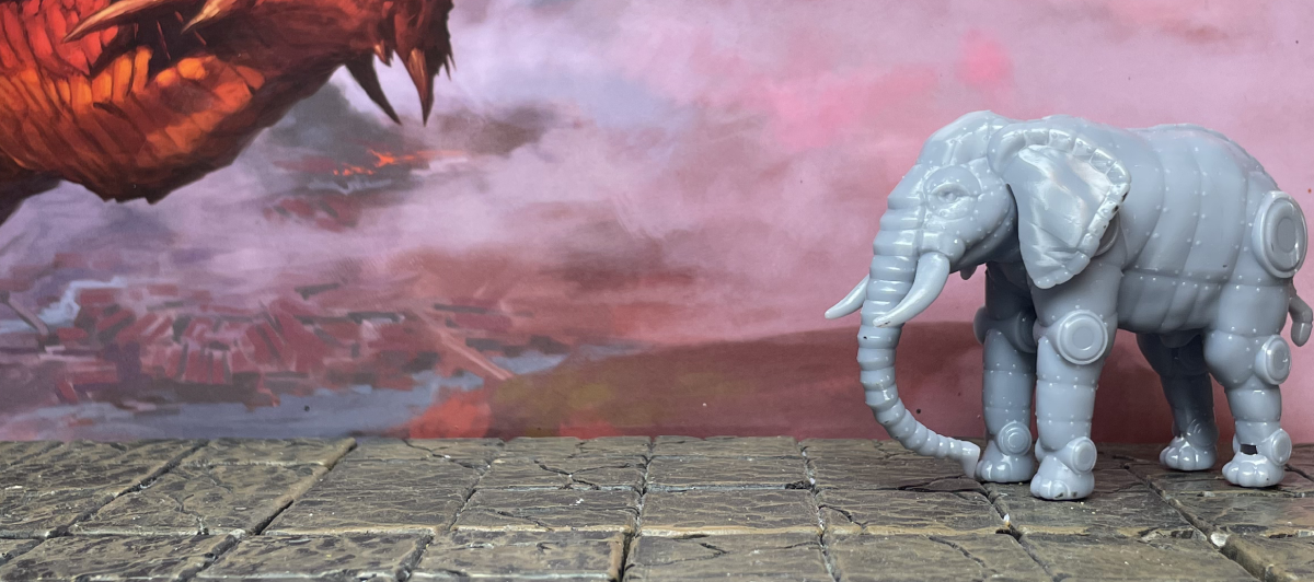3DRPG: mz4250 - Clockwork Elephant | Resin DnD 3D-Print Miniature